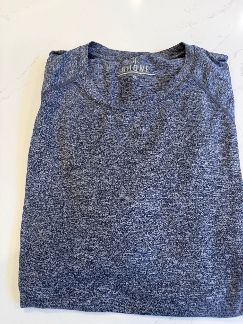 RHONE Women's Heathered Navy-Blue Crewneck Sweatshirt